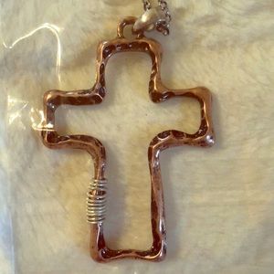 ‼️NWT‼️Cross Necklace and Earring Set